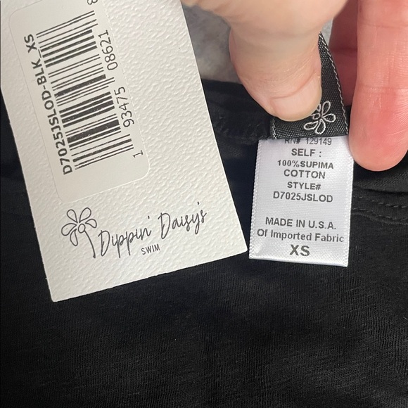 🖤5/$25 100% supima cotton Black Long Sleeve Crop top boatneck crop fit xs - Picture 3 of 16